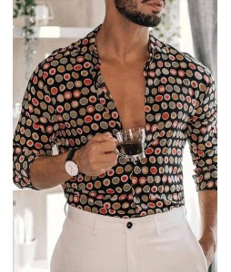 Fashion Casual Printed Slim Fit Shirt