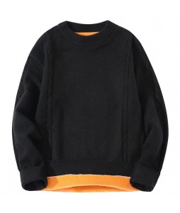 Men's Winter Fleece Crew Neck Sweater