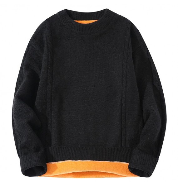 Men's Winter Fleece Crew Neck Sweater