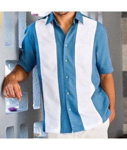 Men's Holiday Fashion Heather Short Sleeve Shirt