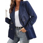 Ins Hot Models European And American Women's Tops For Autumn And Winter   Solid Color Jacket Bzers