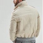 Men's -White Cssic  Plush Heavyweight Bomber Jacket