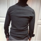 Stylish Double-breasted Striped pel Shirt