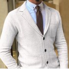 Men's Business Casual Suit Colr Knit Cardigan