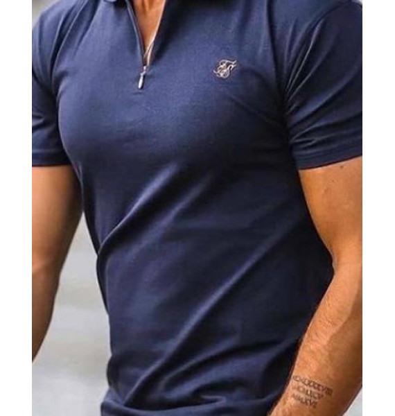 Casual Mens Solid Polo Shirt