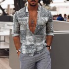 Casual holiday  print mens shirt