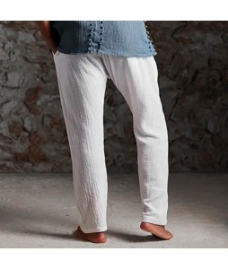 Men's Linen Simple Basic Estic Waist Pencil Pants