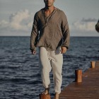 Men's Linen Casual Pin Harem Pants