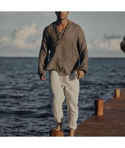 Men's Linen Casual Pin Harem Pants