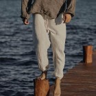 Men's Linen Casual Pin Harem Pants