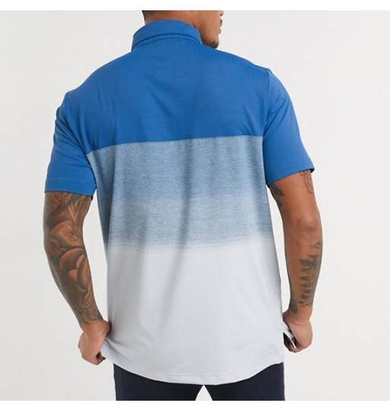 Men's Casual Gradient Color Polo Shirt