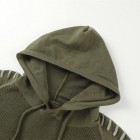 Men's Casual Solid Color Hooded Knit Sweater