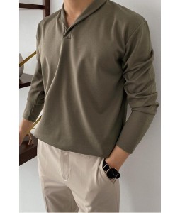 Men  Work Simple Pin Open Colr Shirt