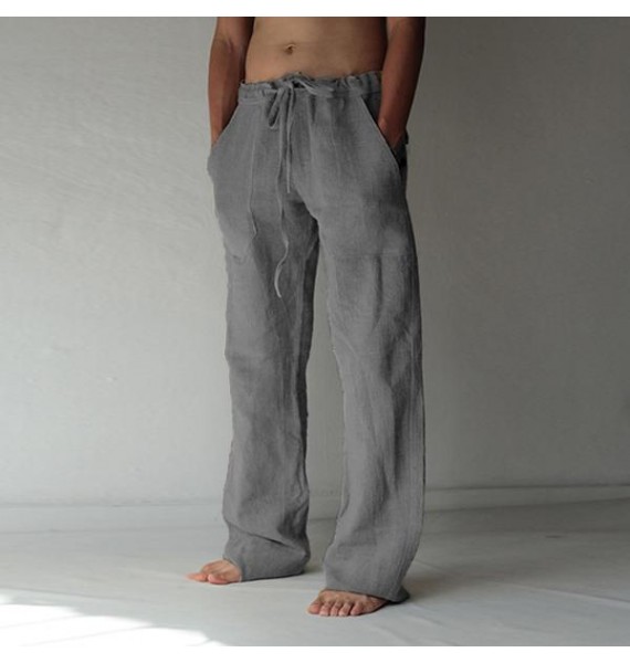 Mens Linen Cozy Casual Pants