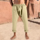 Men's Linen Pocket Panel Casual Pants