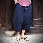 Men's Casual Loose Cotton Linen Wide Leg Pants