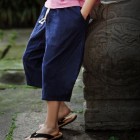 Men's Casual Loose Cotton Linen Wide Leg Pants