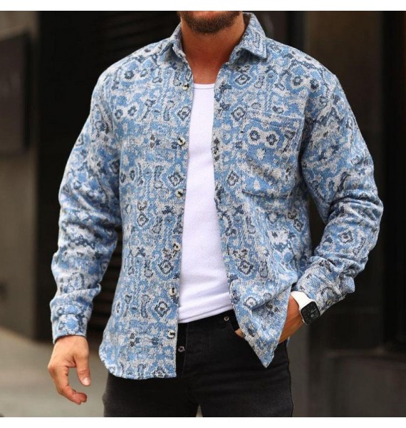 Mens Fashion Wool Shirt Jacket