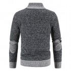 Men's Patchwork Full Zip  Sweater