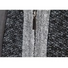 Men's Patchwork Full Zip  Sweater