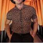 Personalized Fashion Leopard Print Slim Fit Shirt