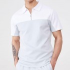 Color block short sleeve polo shirt