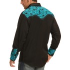 Mens Embroidered Western Long Sleeve Shirt