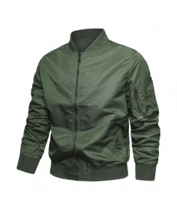 Men's Outdoor Zip Pocket Tactical Bomber Jacket