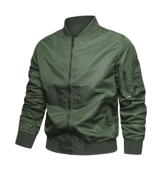 Men's Outdoor Zip Pocket Tactical Bomber Jacket