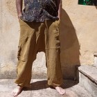 Men's Loose Ethnic Raw Cotton Harem Pants