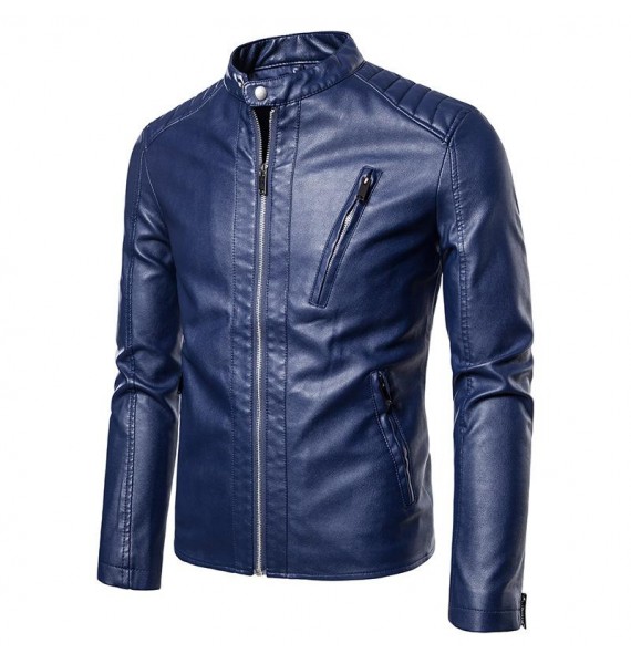 Men's Outdoor Biker Leather Jacket