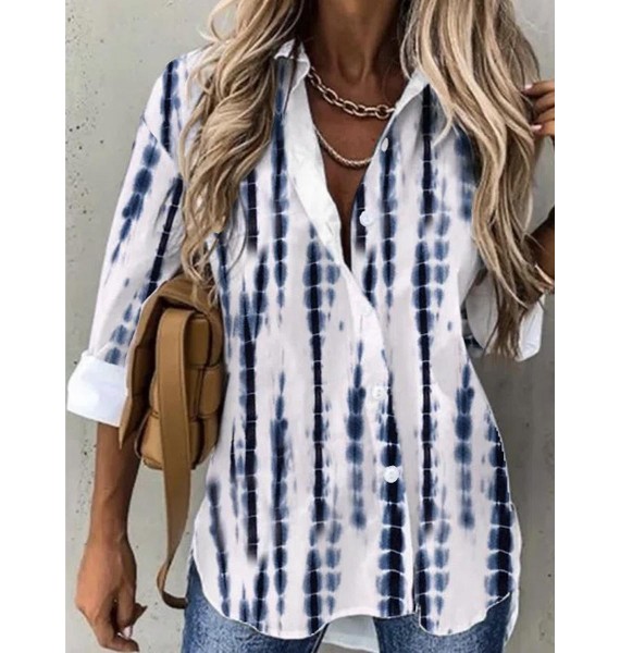 Casual Fashion Print pel Long Sleeve Shirt