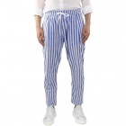 Men's Casual Loose Striped Straight Cotton Linen Pants