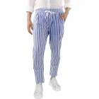 Men's Casual Loose Striped Straight Cotton Linen Pants