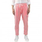 Men's Casual Loose Striped Straight Cotton Linen Pants