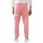 Men's Casual Loose Striped Straight Cotton Linen Pants