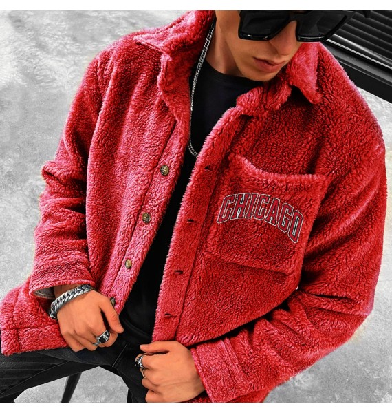 Oversized Men's Bulls Print mb Jacket