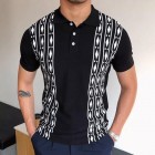 Jacquard Knit pel Short Sleeve Slim Fit POLO Shirt