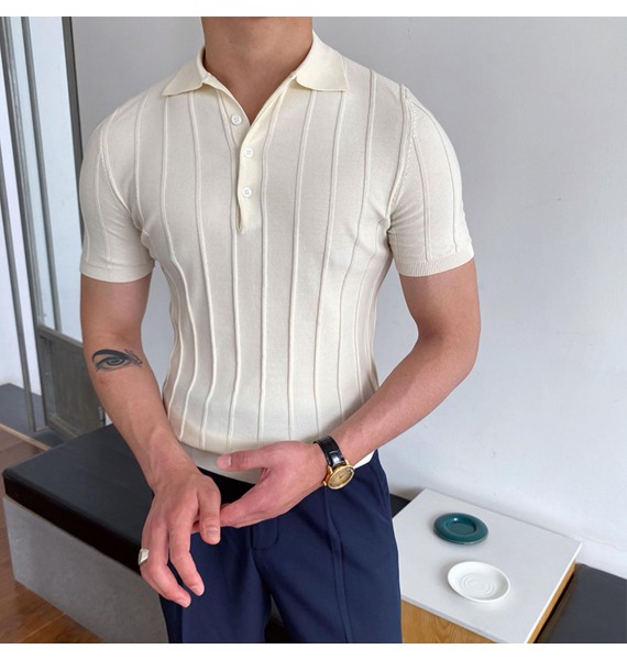 Gentleman cssic knit polo shirt