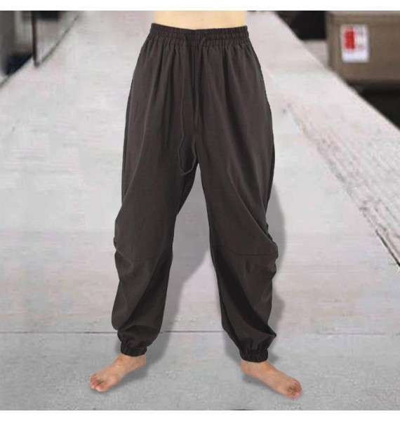 Men's Casual Pin Cotton Linen Trousers