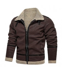 Men's Outdoor Casual Thickened Woolen Jacket