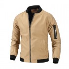 Men's Stand Colr Casual Simple Jacket