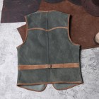 Western Outdoor Retro Vest Men's Casual Vest Double Sided Waistcoats